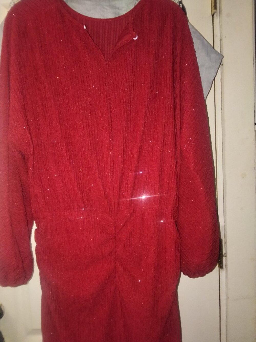 Long Red Rouged Dress - Picture 3 of 5